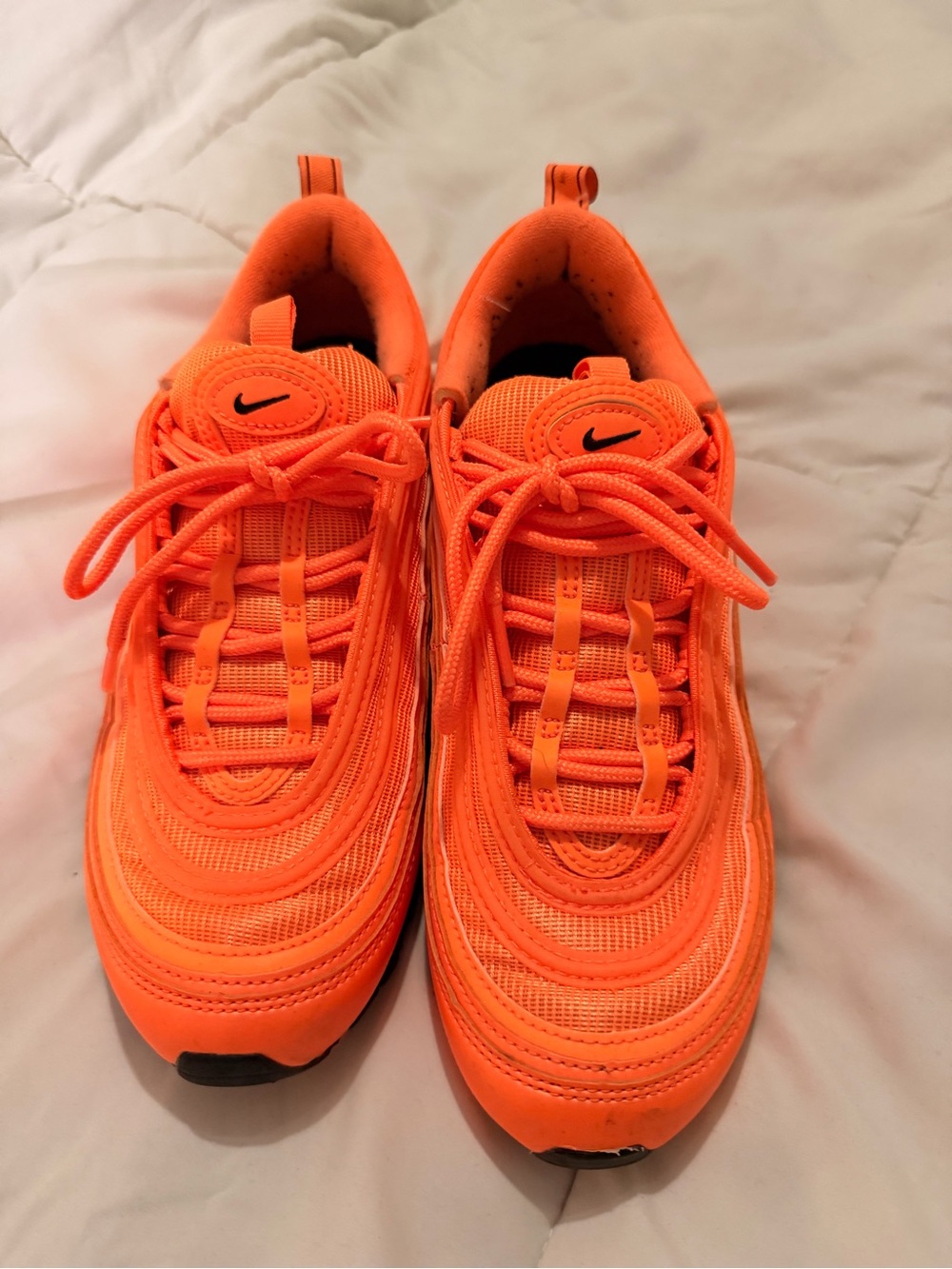 Nike Kids Orange Lace-Up Athletic Sneakers